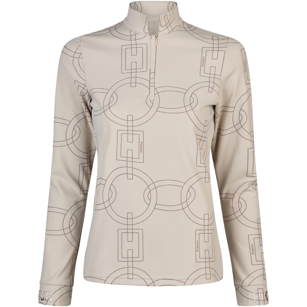 2025 Pikeur Damen Pikeur Zip Shirt 828400 290 040 - Pale Grey